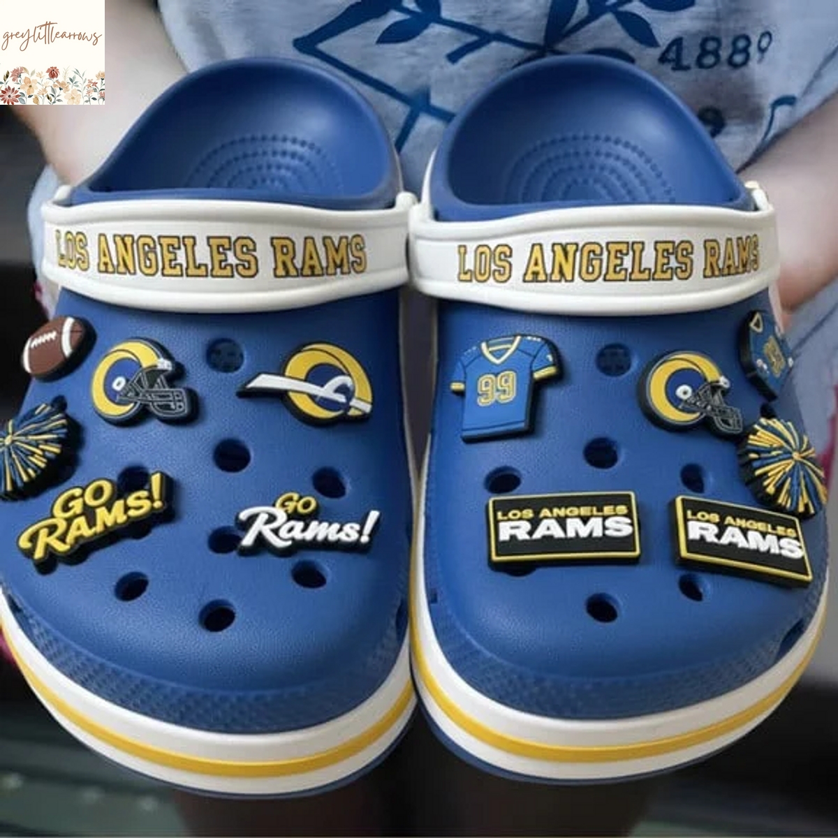 Los Angeles Rams Crocs With Charm Los Angeles Rams Crocs With Charm