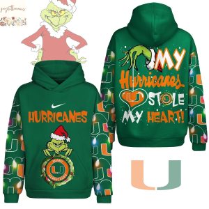 Miami Hurricanes Grinch My Hurricanes Stole My Heart Hoodie