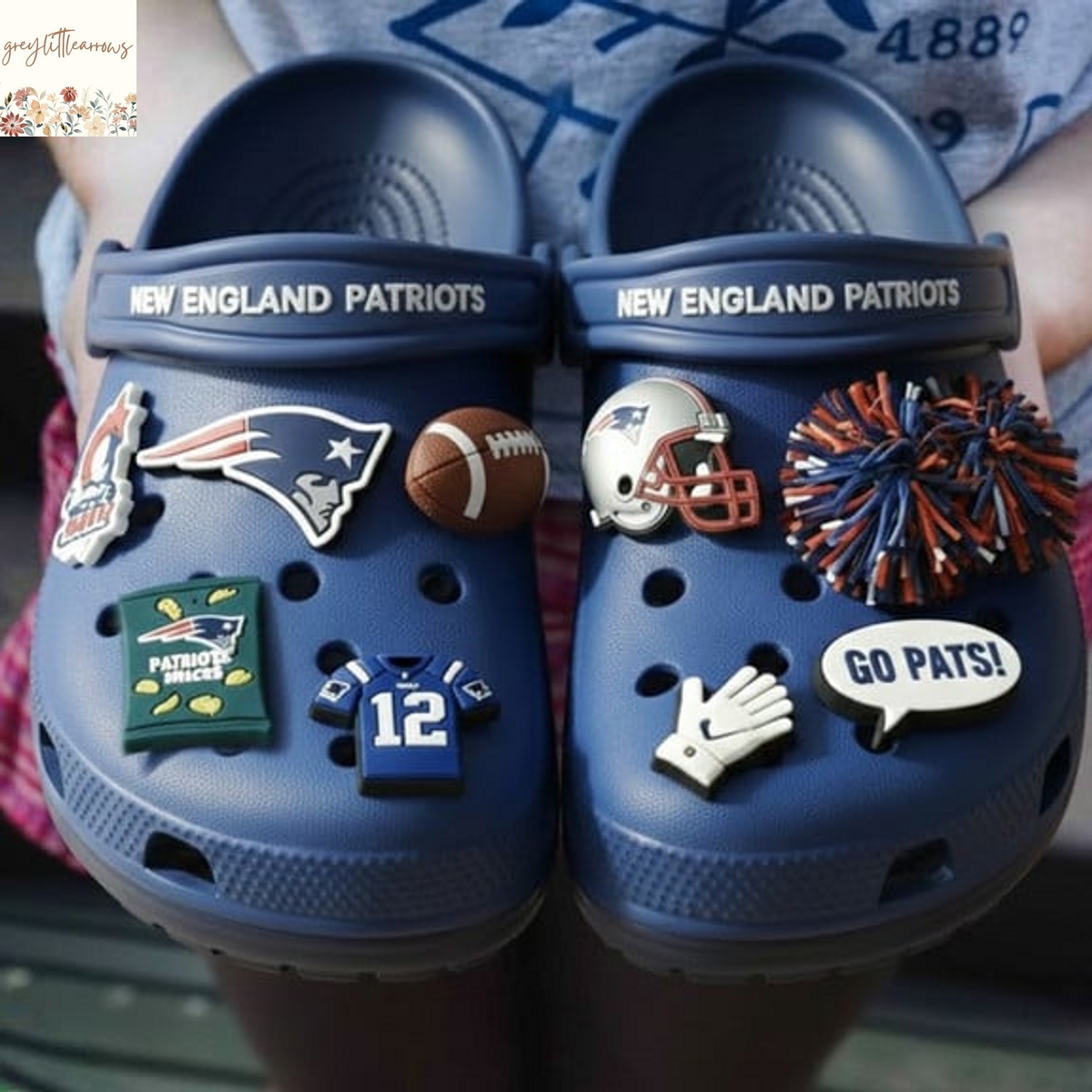 New England Patriots Crocs With Charm New England Patriots Crocs With Charm