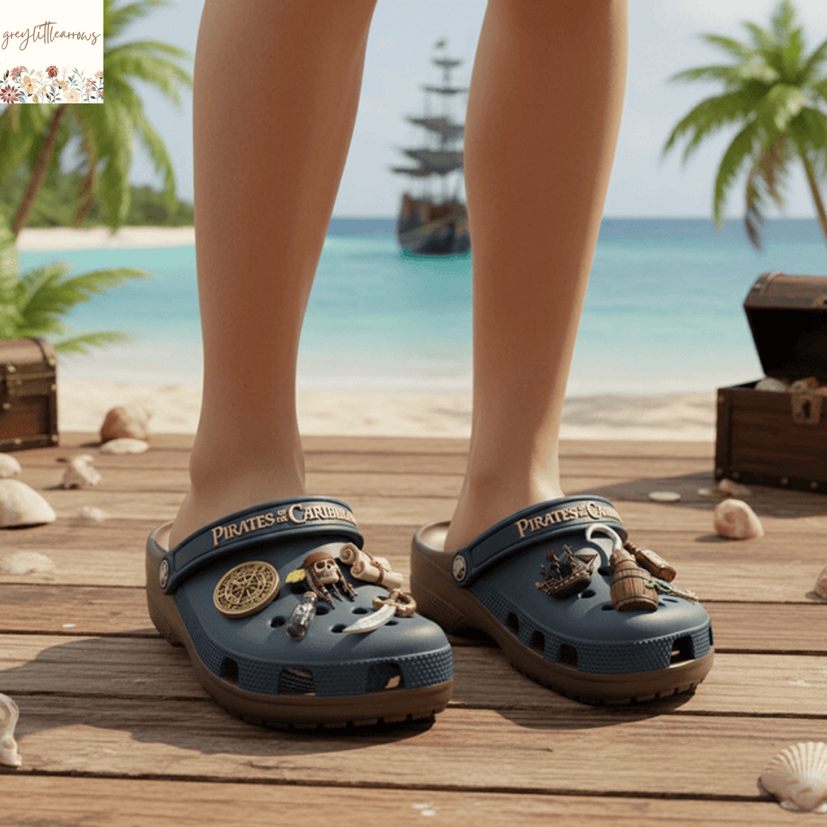 Pirates Of The Caribbean Crocs With Chrams Pirates Of The Caribbean Crocs With Chrams