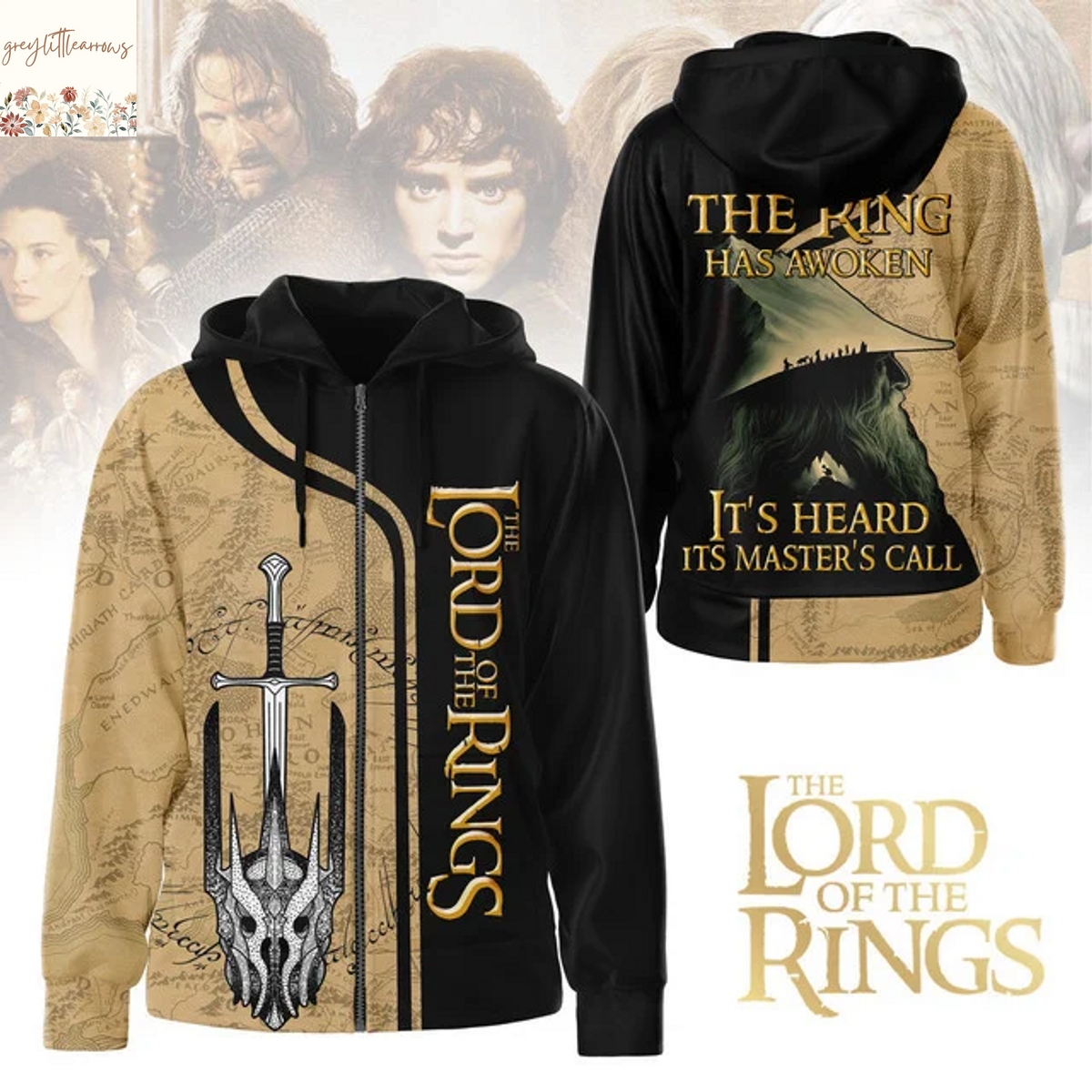 The Lord Of The Rings The Ring Has Awoken Its Heard Its Master Call Zip Hoodie The Lord Of The Rings The Ring Has Awoken Its Heard Its Master Call Zip Hoodie