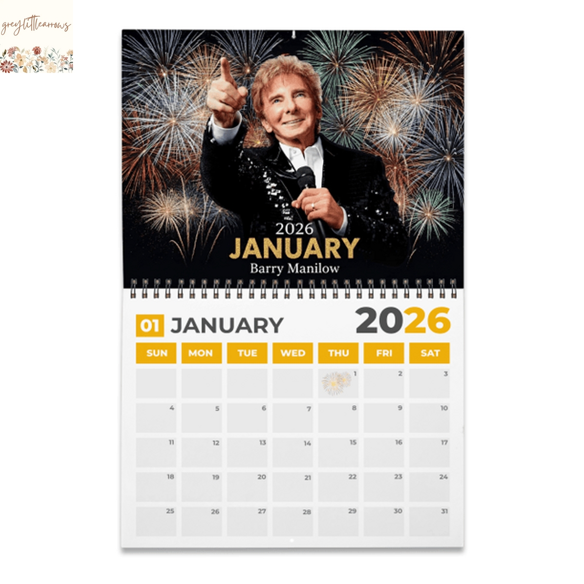 Barry Manilow 2026 Wall Calendar Barry Manilow 2026 Wall Calendar