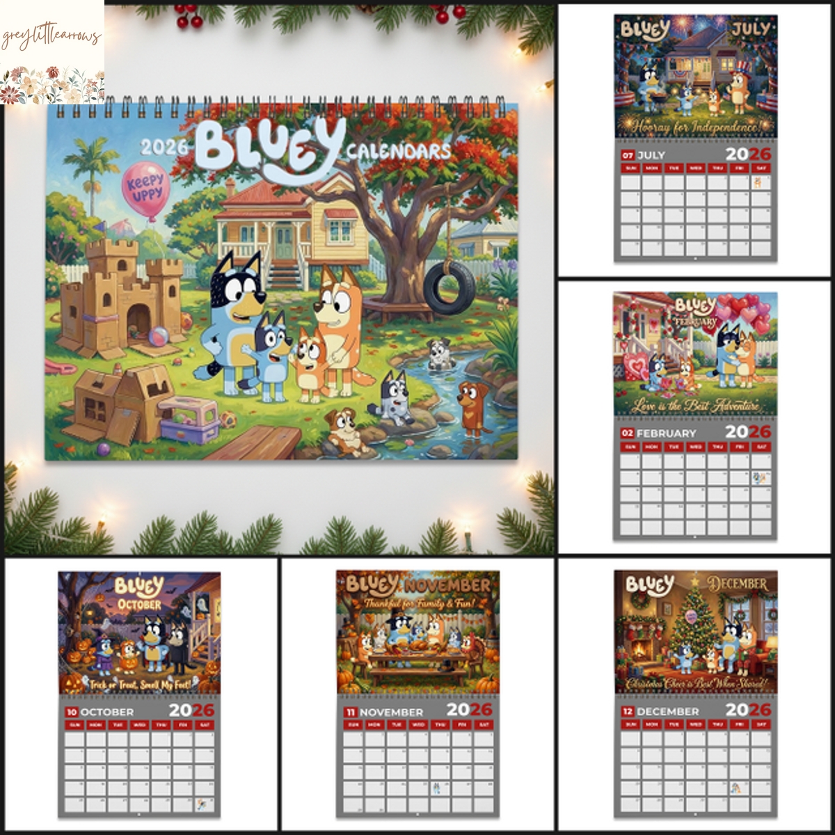 Bluey 2026 Wall Calendar Bluey 2026 Wall Calendar