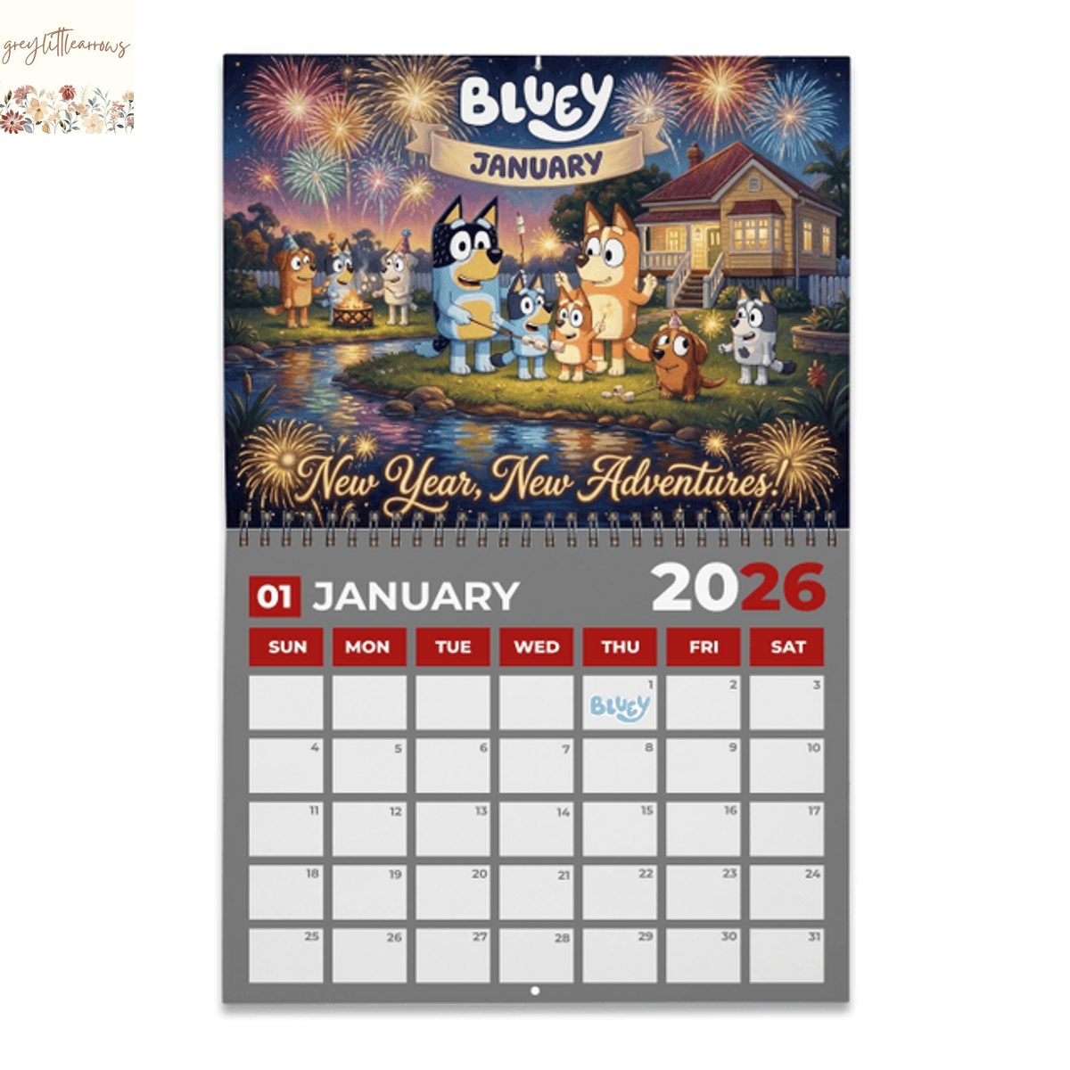 Bluey 2026 Wall Calendar Bluey 2026 Wall Calendar