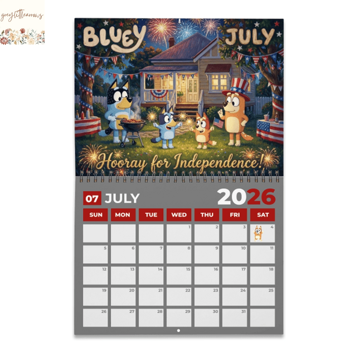 Bluey 2026 Wall Calendar Bluey 2026 Wall Calendar