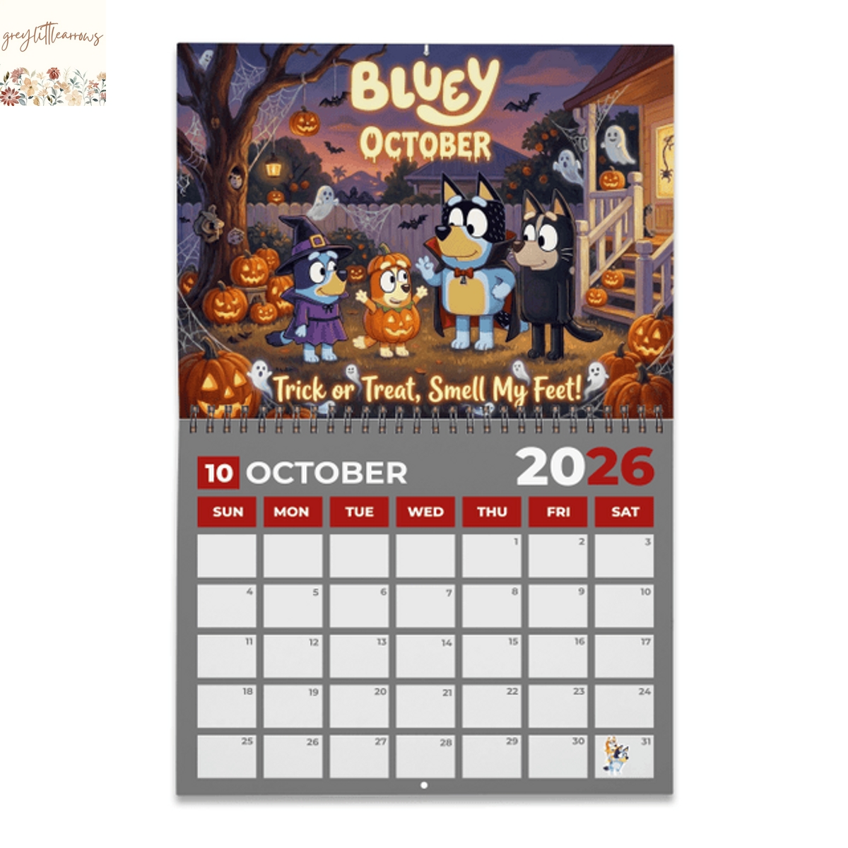 Bluey 2026 Wall Calendar Bluey 2026 Wall Calendar