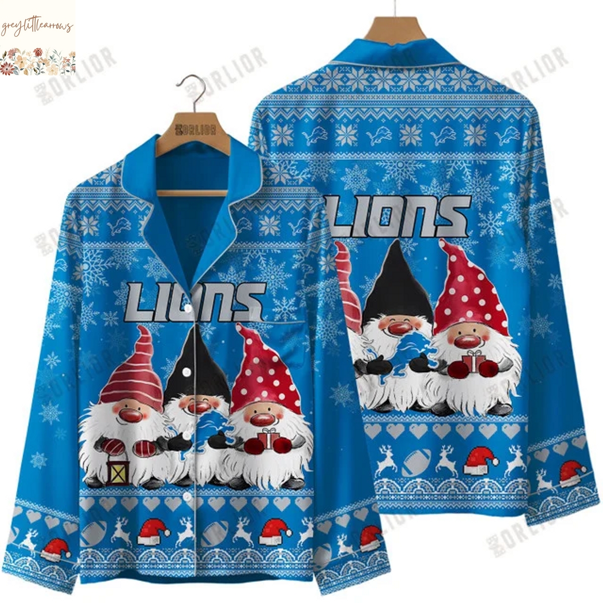 Detroit Lions 2025 Holiday Season Pajamas Set Detroit Lions 2025 Holiday Season Pajamas Set