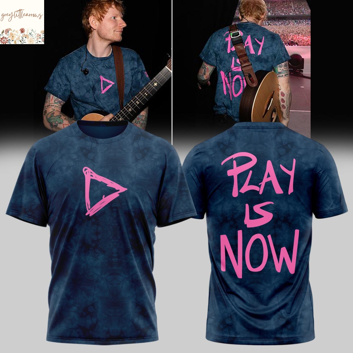 Ed Sheeran Play Is Now 3D T-Shirt Ed Sheeran Play Is Now 3D T-Shirt
