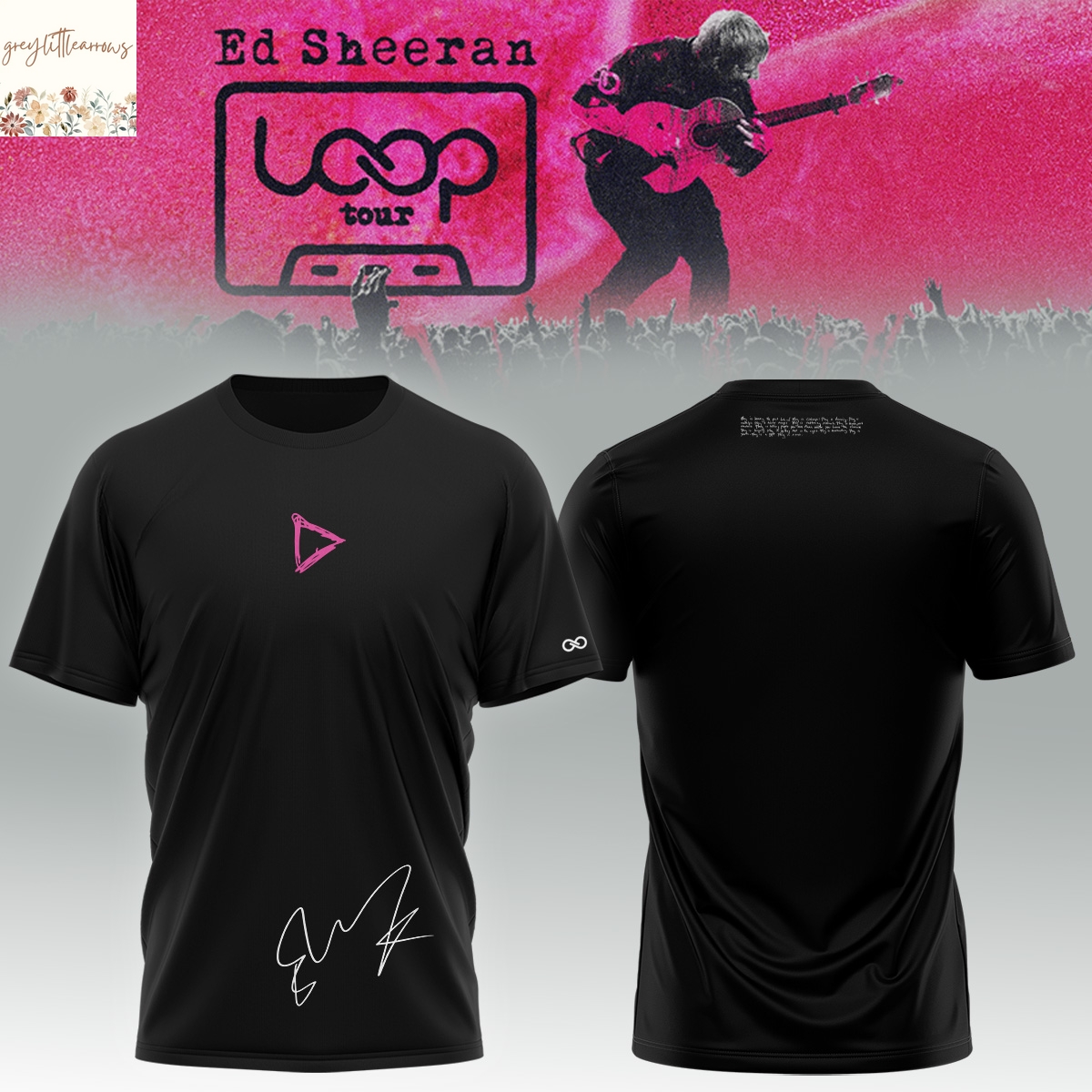 Ed Sheeran The Loop Tour Play 3D T-Shirt Ed Sheeran The Loop Tour Play 3D T-Shirt