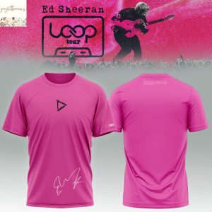 Ed Sheeran The Loop Tour Play Signature 3D T-Shirt – Pink