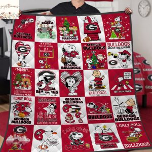 Georgia Bulldogs Snoopy Blanket