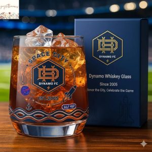 Houston Dynamo FC Whiskey Glass