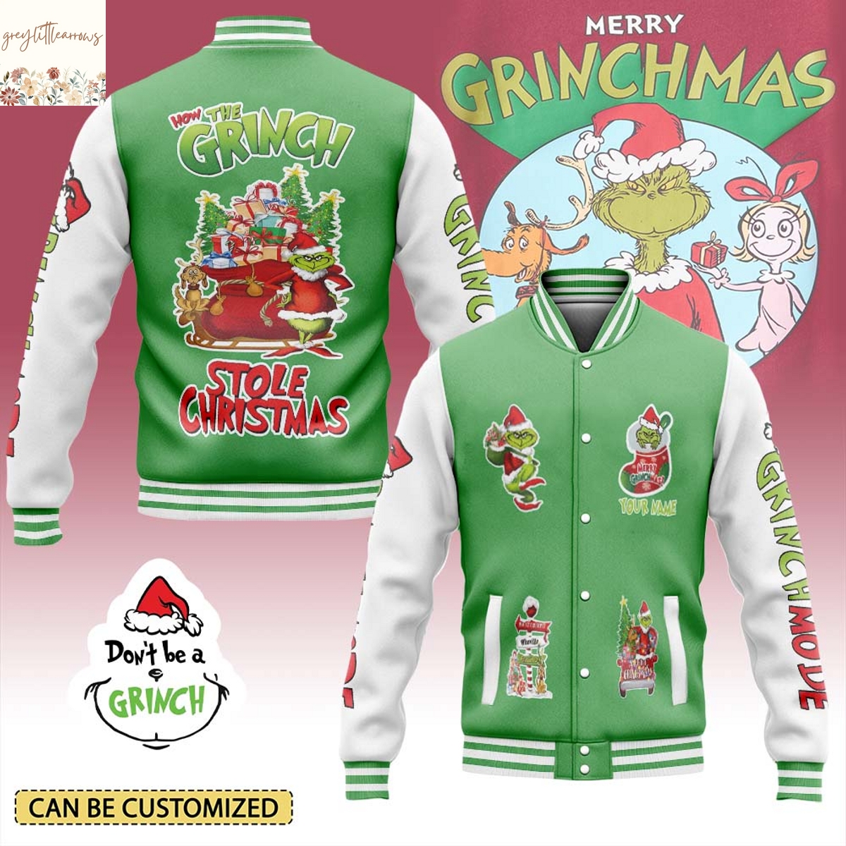 How The Grinch Stole Christmas Baseball Jacket How The Grinch Stole Christmas Baseball Jacket