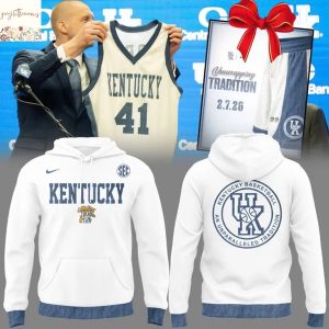 Kentucky Wildcats Basketball White Hoodie