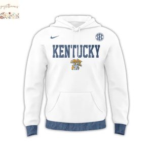 Kentucky Wildcats Basketball White Hoodie