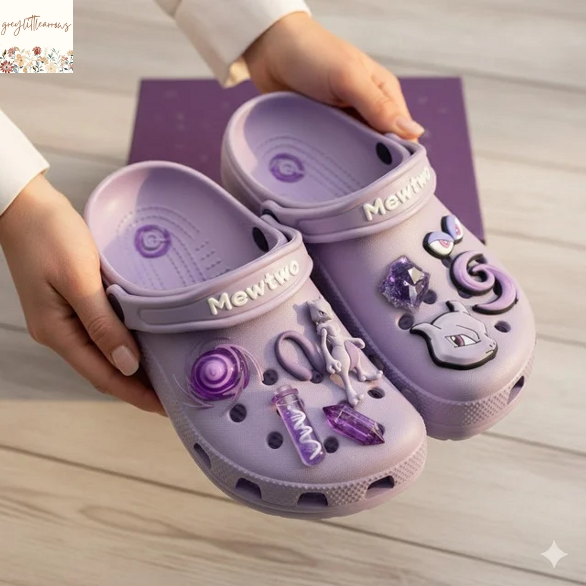 Mewtwo Crocs With Charms Mewtwo Crocs With Charms