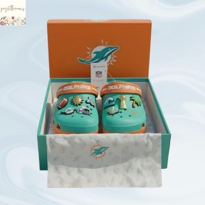 Miami Dolphins Crocs With Charms