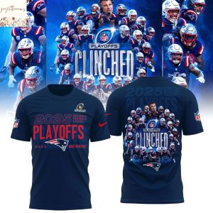 New England Patriots 2025 NFL Playoffs 3D T-Shirt