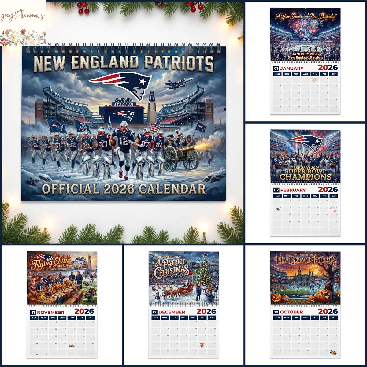 New England Patriots 2026 Wall Calendar New England Patriots 2026 Wall Calendar