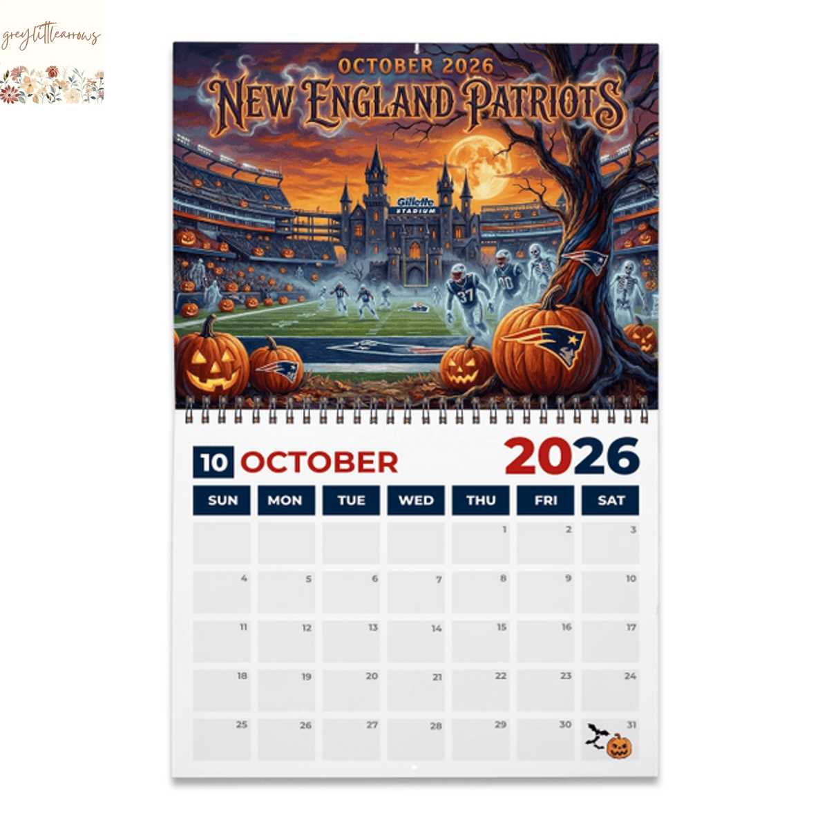 New England Patriots 2026 Wall Calendar New England Patriots 2026 Wall Calendar