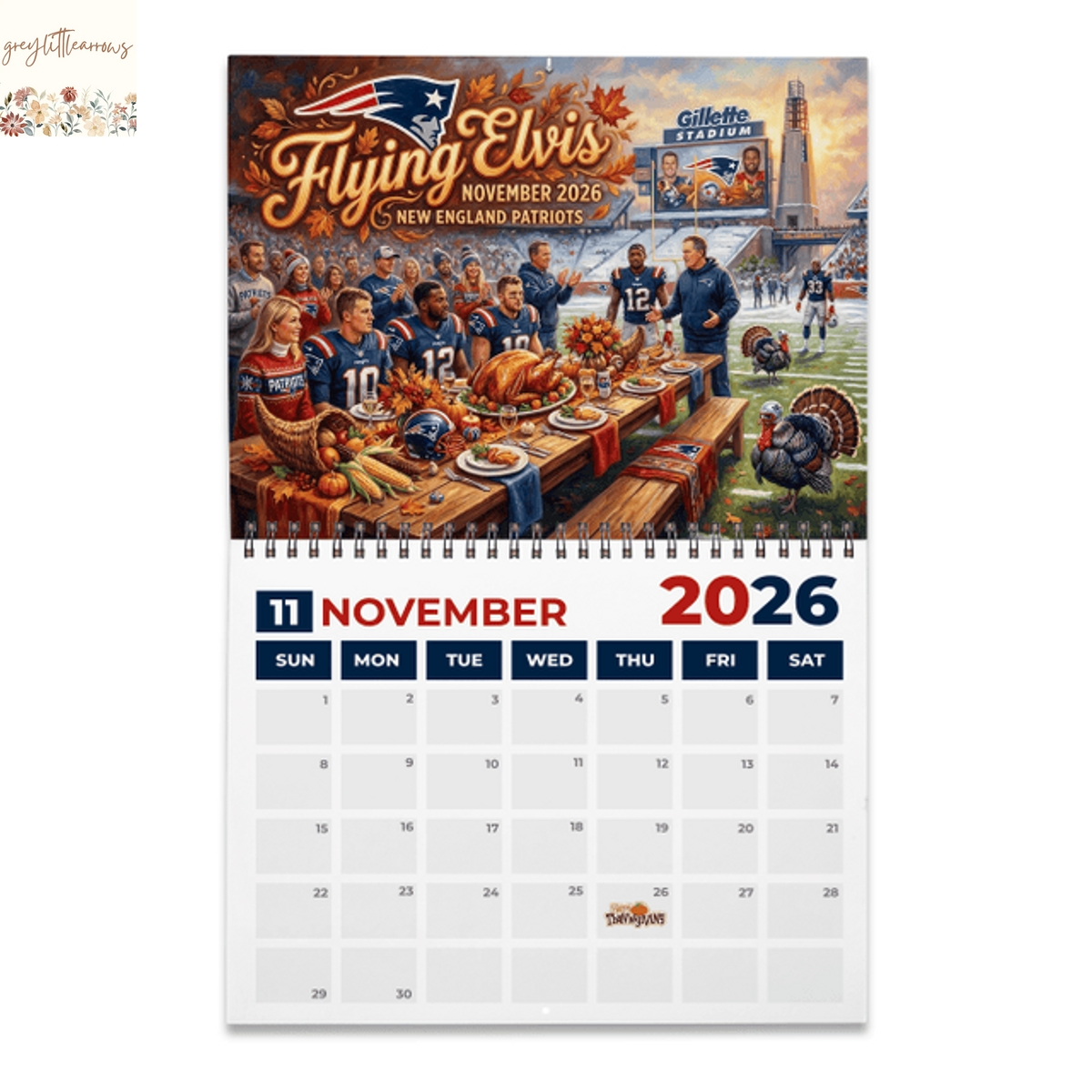 New England Patriots 2026 Wall Calendar New England Patriots 2026 Wall Calendar
