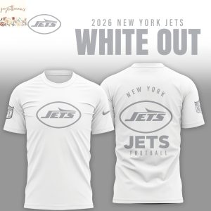 New York Jets 2026 White Out 3D T-Shirt