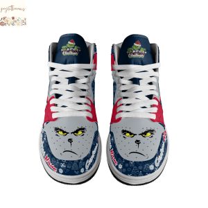 Personalized New England Patriots x The Grinch x Christmas Air Jordan 1 High Top