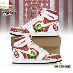 Personalized Oklahoma Sooners x The Grinch x Christmas Air Jordan 1 High Top