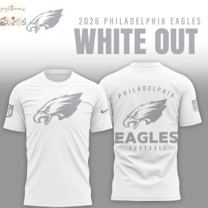 Philadelphia Eagles 2026 White Out 3D T-Shirt