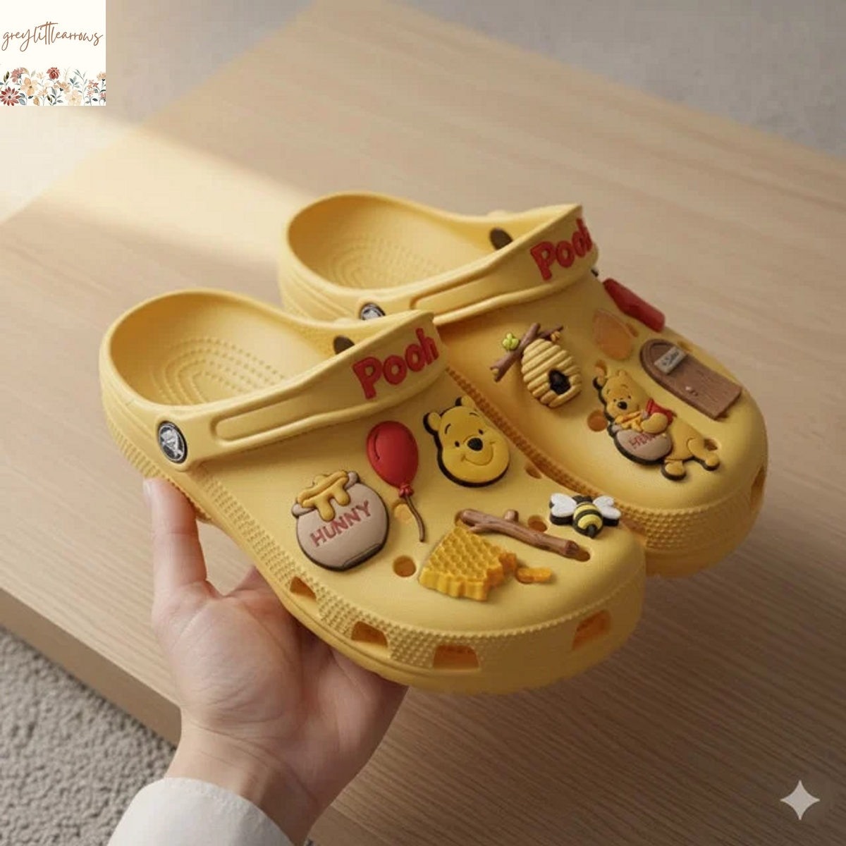 Pooh Crocs With Charms Pooh Crocs With Charms