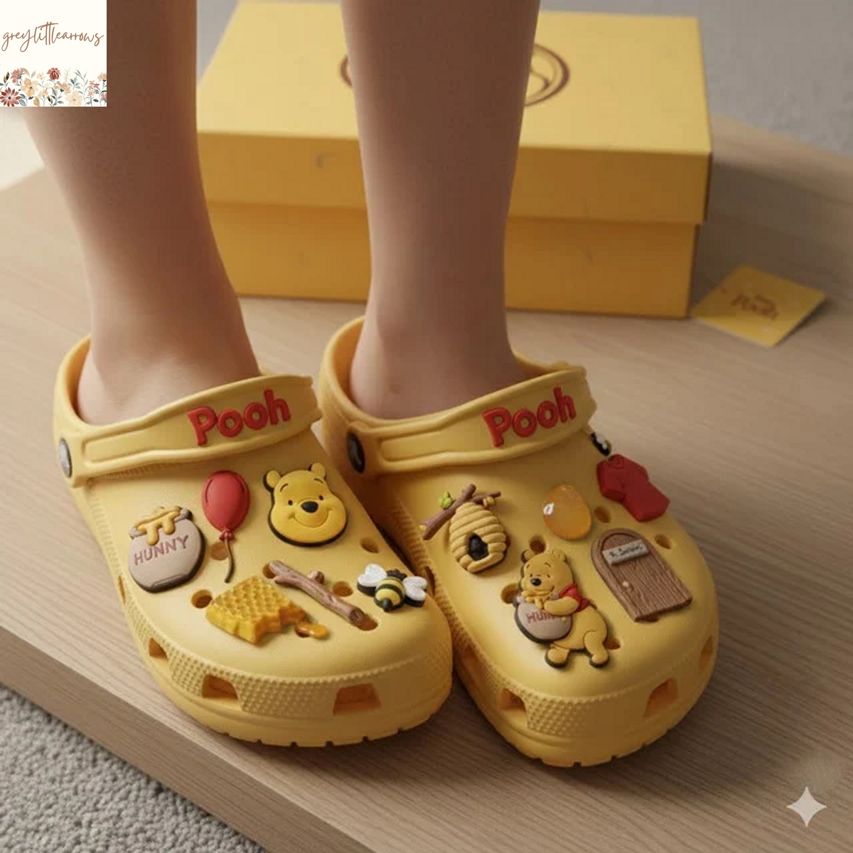 Pooh Crocs With Charms Pooh Crocs With Charms