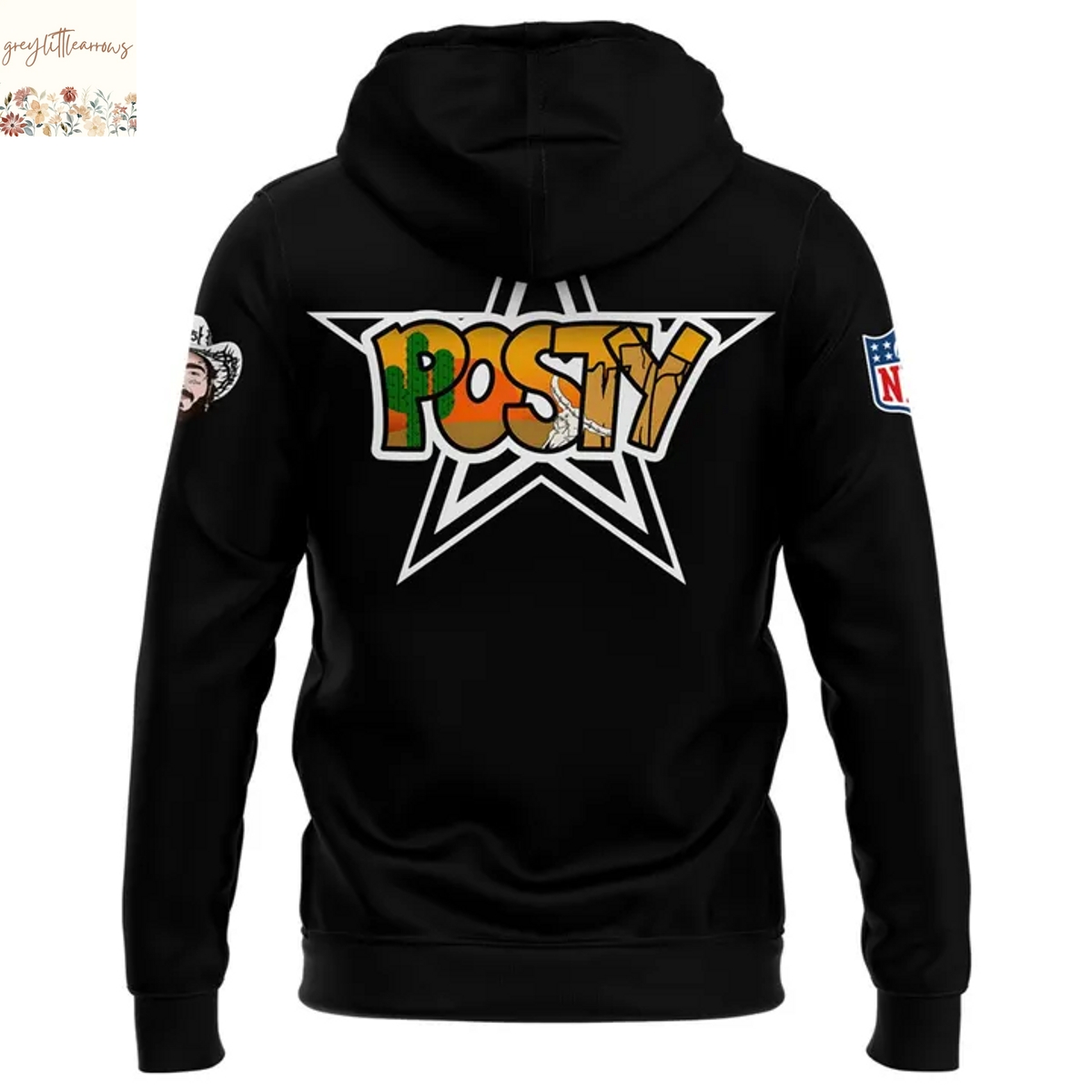 Post Malone X Dallas Cowboys Design Hoodie Post Malone X Dallas Cowboys Design Hoodie