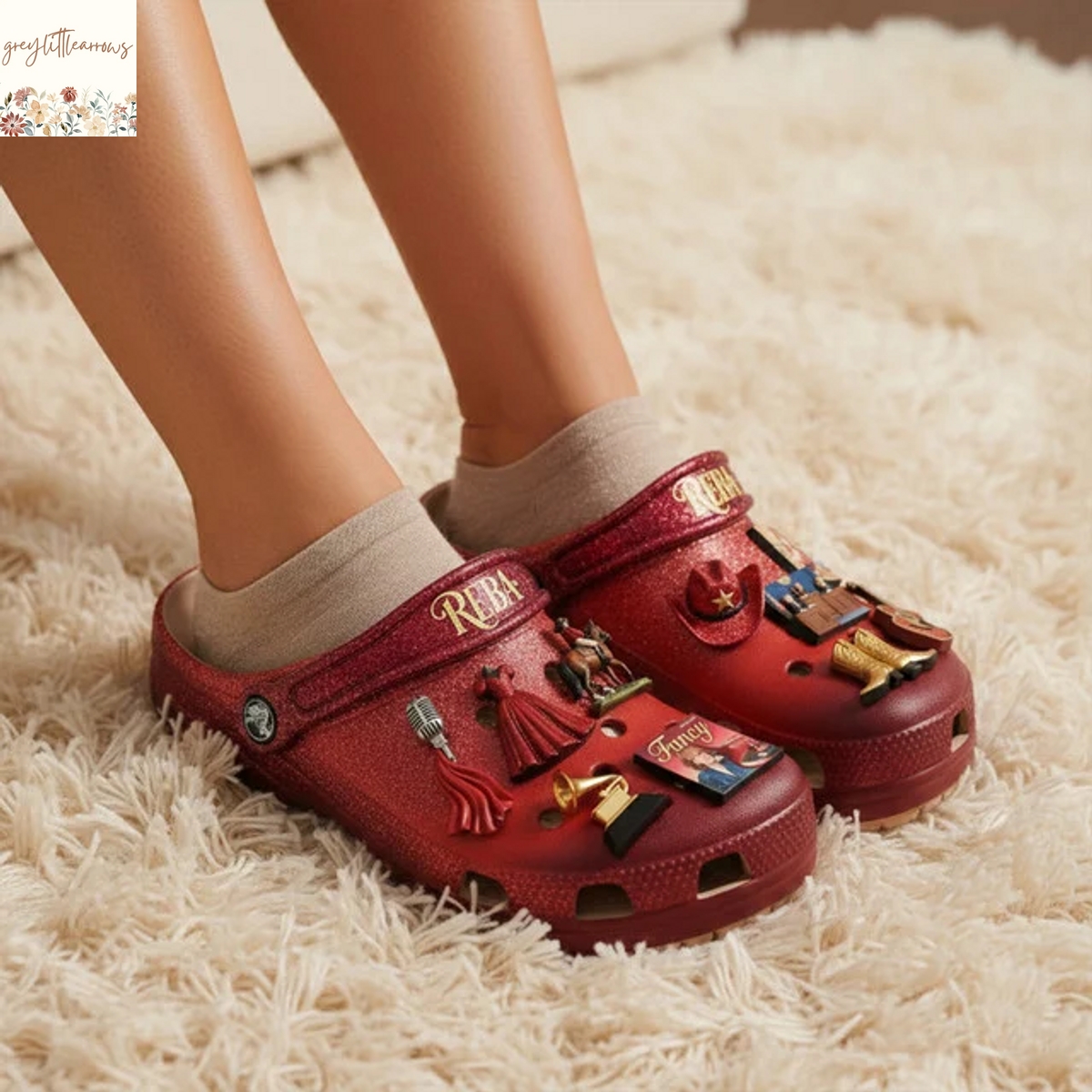 Reba McEntire Crocs With Charms Reba McEntire Crocs With Charms