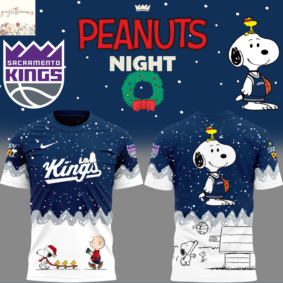 Sacramento Kings Peanuts 2025 3D T-Shirt Sacramento Kings Peanuts 2025 3D T-Shirt