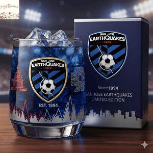 San Jose Earthquakes Whiskey Glass