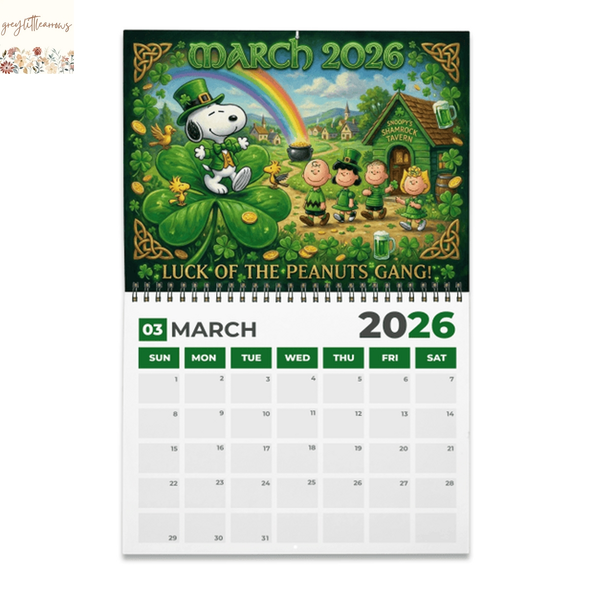 Snoopy 2026 Wall Calendar Snoopy 2026 Wall Calendar