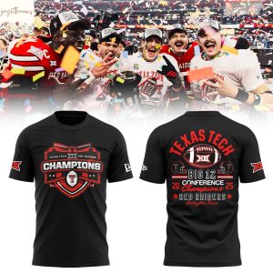 Texas Tech Red Raiders Big 12 Conference Champions 2025 3D T-Shirt