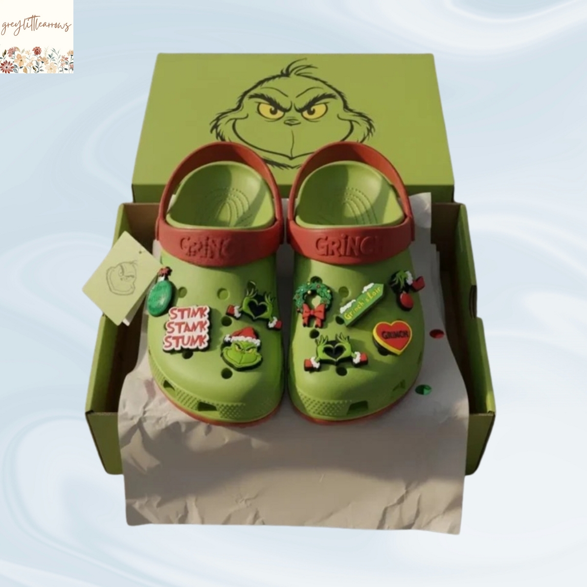 The Grinch Crocs With Charms The Grinch Crocs With Charms