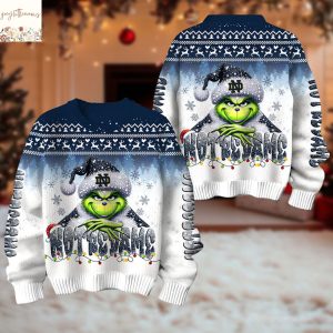The Grinch Notre Dame Fighting Irish Christmas Ugly Sweater