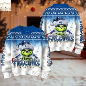 The Grinch x Air Force Falcons Christmas Ugly Sweater The Grinch x Air Force Falcons Christmas Ugly Sweater
