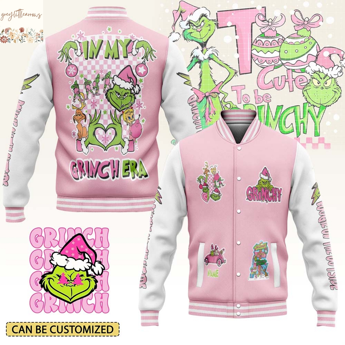 The Grinch x Christmas Baseball Jacket The Grinch x Christmas Baseball Jacket