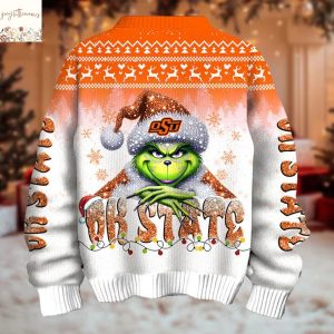 The Grinch x Oklahoma State Cowboys Christmas Ugly Sweater