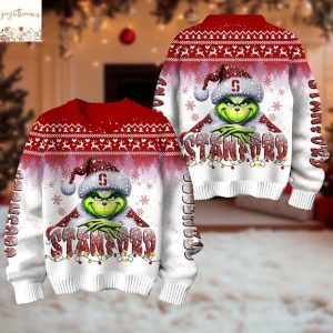The Grinch x Stanford Cardinal Christmas Ugly Sweater The Grinch x Stanford Cardinal Christmas Ugly Sweater