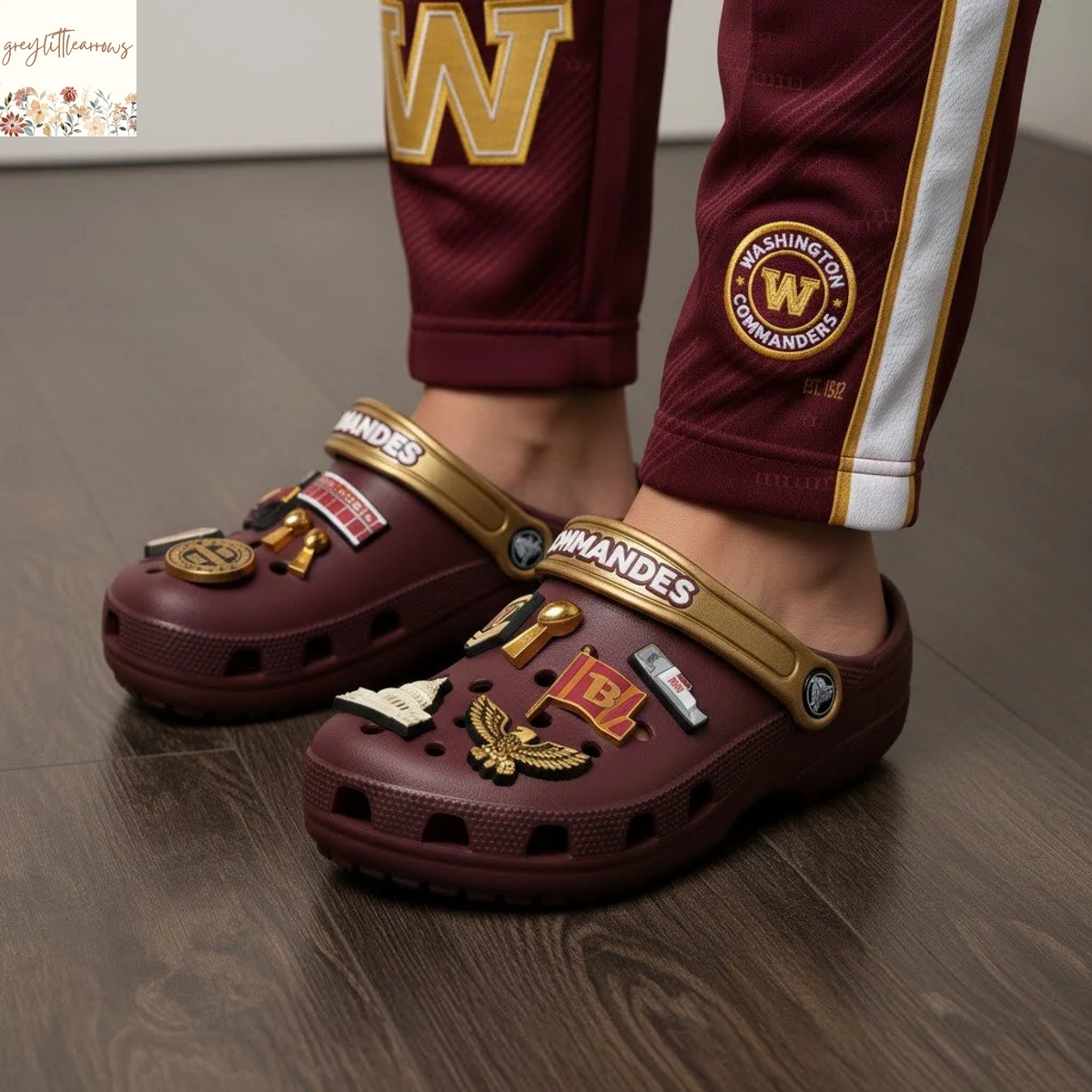 Washington Commanders Crocs With Charms Washington Commanders Crocs With Charms