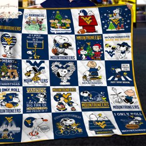 West Virginia Mountaineers Snoopy Blanket