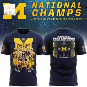 2026 NCAA Basketball Michigan National Champions 3D T-Shirt