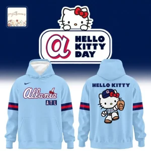 Atlanta Braves Hello Kitty Day City Connect Pullover Hoodie
