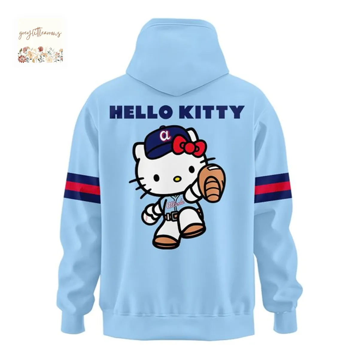 Atlanta Braves Hello Kitty Day City Connect Pullover Hoodie Atlanta Braves Hello Kitty Day City Connect Pullover Hoodie