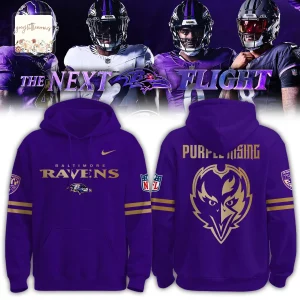 Baltimore Ravens The Next Flight 2026 Limited Edition Purple & Gold Hoodie