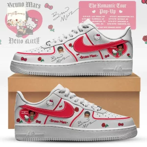 Bruno Mars Hello Kitty Custom Air Force 1 Sneakers